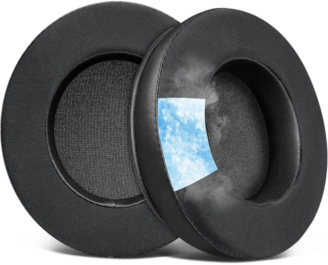 SOULWIT 교체용 쿨링 젤 이어 패드-호환 모델 Razer Blackshark 레이저 블랙샤크 V2 X/블랙샤크 V2 초고속 헤드셋 고밀도 소음 차단 폼 쿠션 1쌍, CG Black, 1개