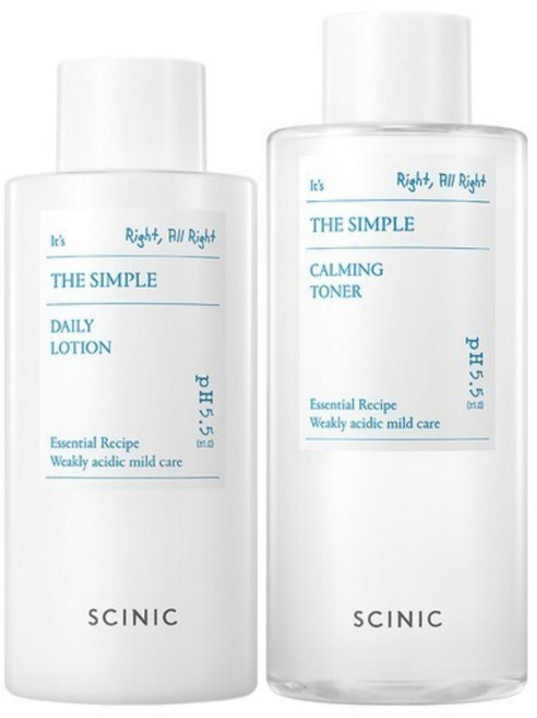 싸이닉 더 심플 토너 300ml + 로션 260ml 2종 세트 촉촉한 대용량, 4세트
