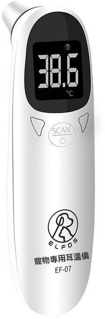 ELFOS EF-07 寵物專用耳溫槍 測溫範圍 3-5cm, 寵物耳溫計, 1個