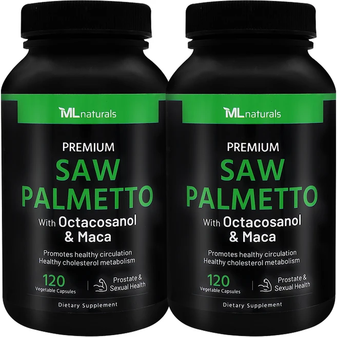 [미국빠른직구] 마이라이프 내추럴스 프리미엄 쏘팔메토 옥타코사놀 & 마카, 2개, 120정 - 쿠팡
