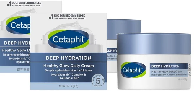 Cetaphil 세타필 딥 하이드레이션 헬시 글로우 페이스 크림 48g 2팩 - 쿠팡