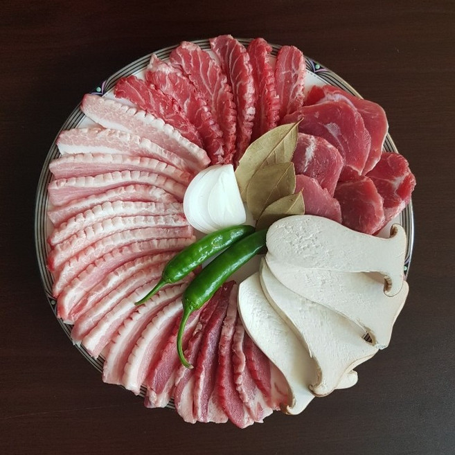 모디바 국내산 김해원조 돼지뒷통 뒷덜미살 뒷고기 모둠, 1, 01.국내산 뒷고기 모둠(500gX1팩)