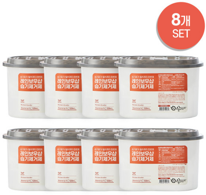습기제거제 x8, 1개, 520ml
