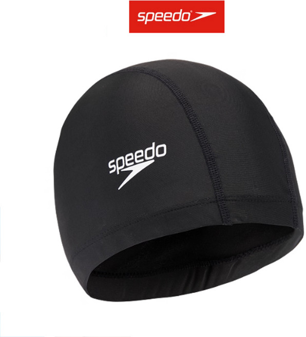 스피도 SPEEDO 수영 모자 스판 수모 긴머리 대두 8E100690001 실내 강습, 1개, 스피도(스판수모/8E100690001/블랙)