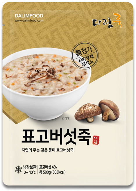 다림죽 표고버섯죽, 500g, 10개