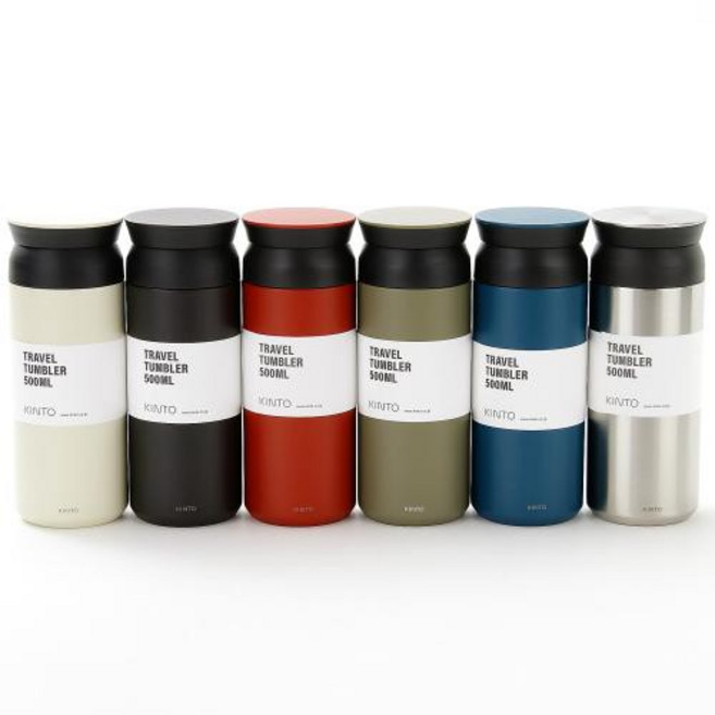 KINTO TRAVEL TUMBLER 不鏽鋼 保冷保溫 500ml, 1個, 藍綠色, 藍綠色