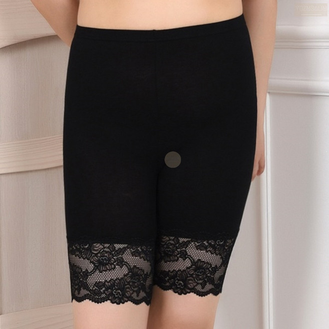 빅사이즈 비만 여자 레이스 속바지 5부 쫄바지 어르신 쫄반바지 속쫄바지