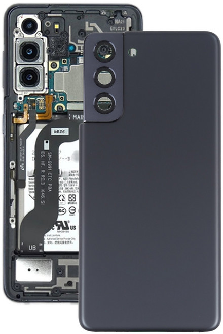 GEEKI 휴대폰 스마트폰 자가 수리 교체 부품 삼성 호환 갤럭시 S21 5G 배터리 뒷면 커버카메라 렌즈 커버 포함, 1개, [03] Black