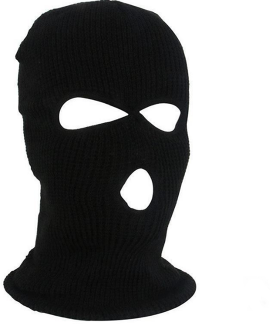 데일리쇼핑 자동차시트 도난방지 헤드레스트 복면 방한모자 안면마스크 두건 비니 마스크, 1개, 블랙