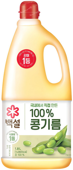 백설 콩기름, 1.8L, 1개
