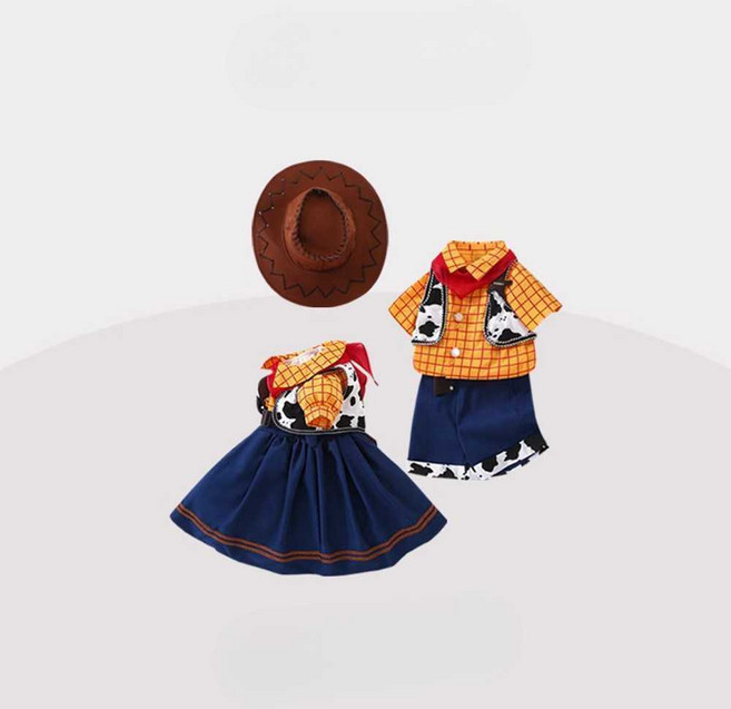 우디 토이스토리 옷 버즈 어린이 키즈 코스튬 의상, 1개, 18. 공주 드레스+모자 110cm