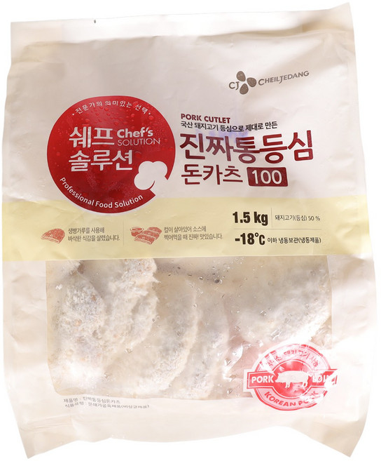 쉐프솔루션 진짜통등심돈까스100gx15입 1.5Kg, 1개