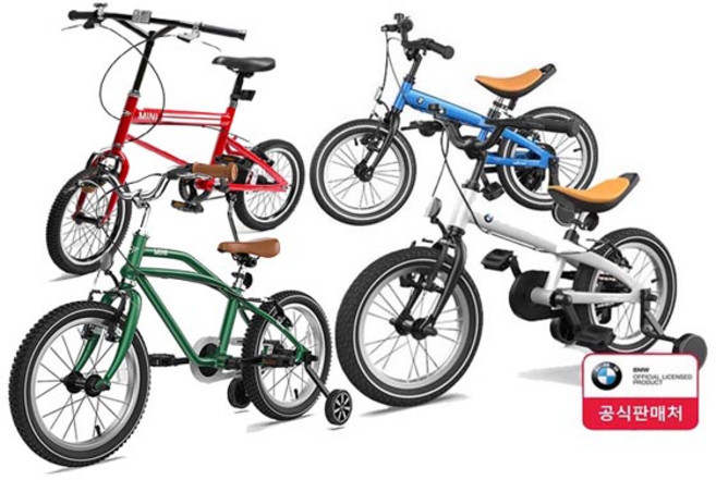 BMW 키즈 바이크 BMW 어린이 자전거 미니벨로, MINI 미니벨로 16인치 레드
