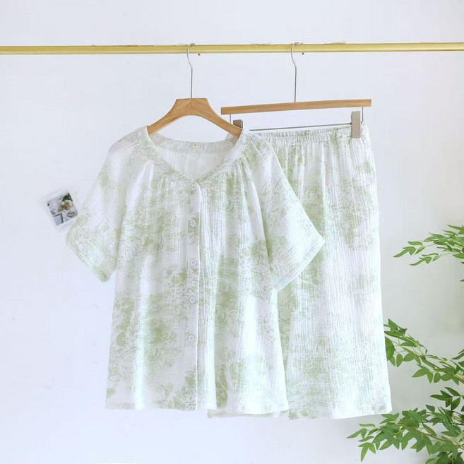 ZCBV모다사 여성잠옷세트 거즈면 요루면 긴팔 잠옷 홈웨어