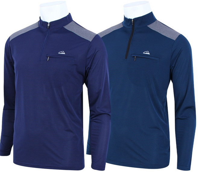 [더맨월드] JC-MT 코드 쿨 집업티 (1+1) 남자 냉감 반집업 작업복 등산복 긴팔티