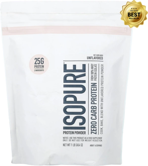 이소퓨어 제로 탄수화물 프로틴 파우더 무맛 454g BCAA 함유 / 해외직구 미국정품, 1개 - 쿠팡