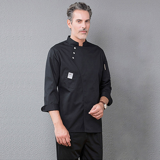 러빙랩 고급형 긴팔 조리복 스냅단추 쉐프복 주방 요리사 유니폼