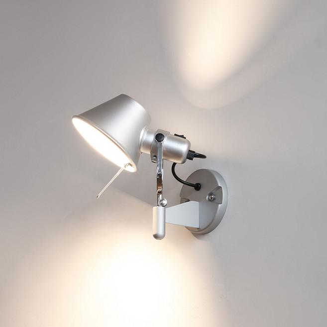 인테리어 무드등 각도조절 실내벽등, 실버-삼색변환 램프