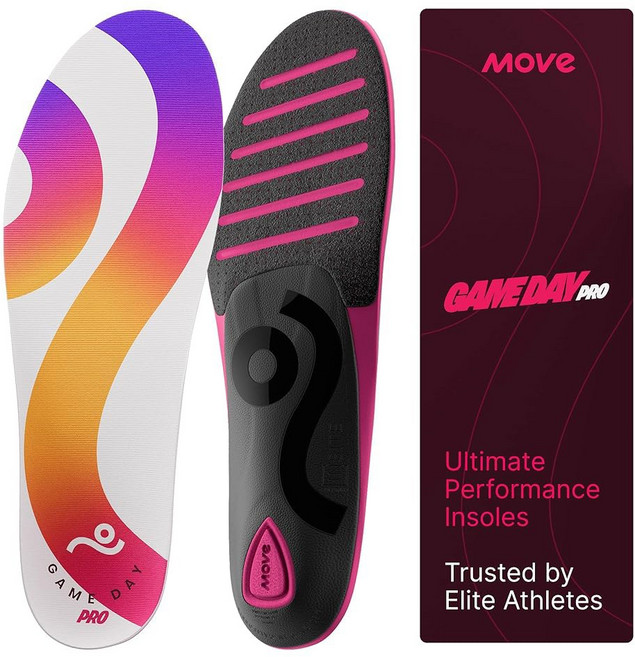 농구 배구 축구 테니스 육상 야구 러닝 액티브 라이프스타일을 위한 MOVE 게임 데이 프로 얼티밋 퍼포먼스 스포츠 깔창. 추가 충격 흡수 (M 9-9.5/WM 10.5