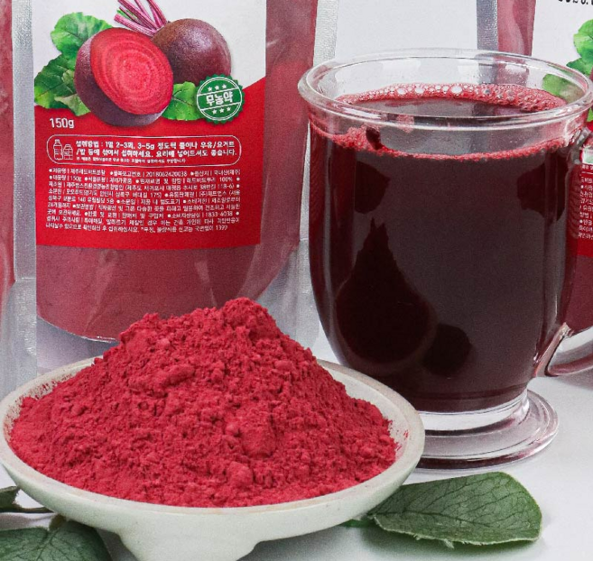 국내산 레드비트 분말 제주산 무첨가 분말 자연e랑, 4개, 150g