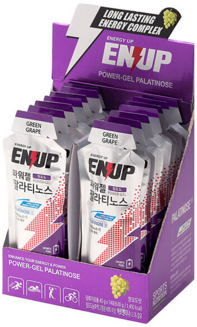 엔업 파워젤 팔라티노스 45g(1포) 사과 청포도 복숭아, 복숭아(1포)