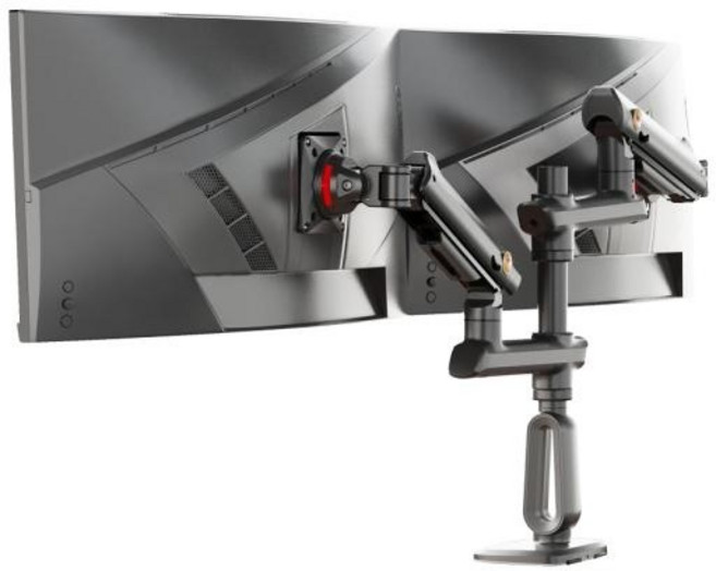 (노스바유) 폴타입 듀얼 모니터암 고중량 프리미엄 팬텀시리즈 NB D9C ▶ 27-50형 ◀, 상세페이지 참조, 1개