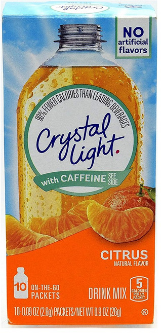 Crystal Light 크리스탈라이트 시트러스 감귤 드링크 믹스 0.9 oz(26g) 5팩