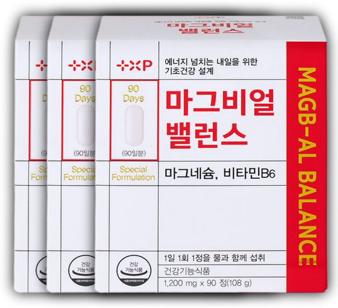 마그네슘 글리시네이트 마그비 얼 밸런스 Mg350+ B6 제품, 180개, 1정