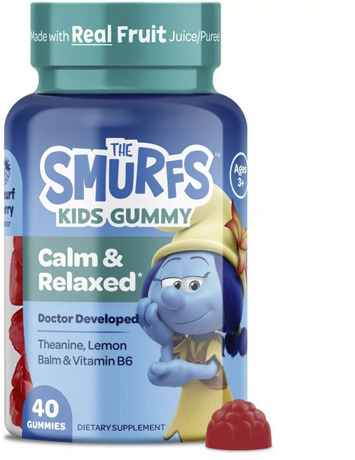 스머프 어린이 캄 & 릴렉스 베리 맛 구미, 40정, 1개