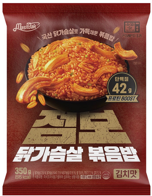 [랭킹닭컴] 맛있닭 점보 닭가슴살 볶음밥 김치맛, 350g, 5개