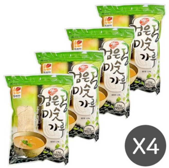 뚜레반 검은콩 미숫가루, 1kg, 4개