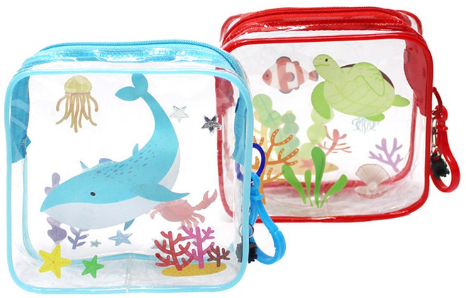 여름 미니 투명 파우치 (10인세트), 10개