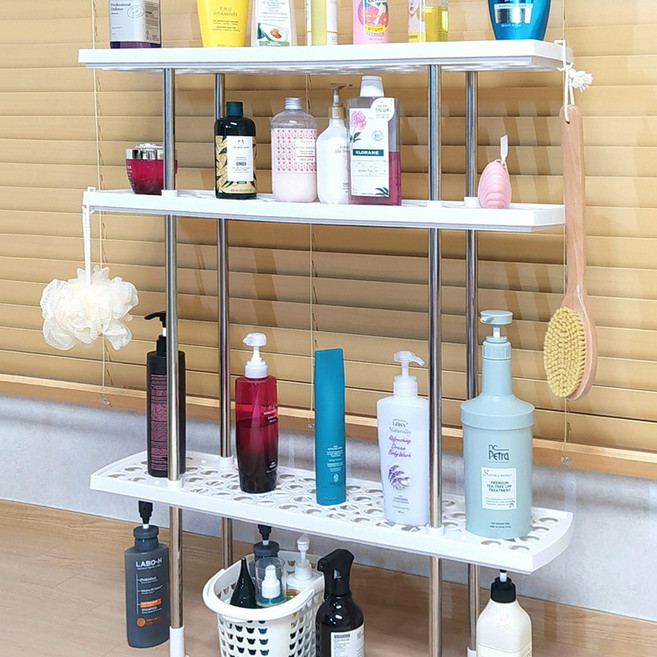 아이리스 다용도 국산 멀티3단선반 싱크대 주방 수납정리용품, 1개