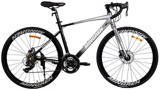 BIKEONE MG16 LITE 鋁合金彎把 21速碟煞版公路車 正規SHIMANO煞變與搭配副煞把設計安心騎帥車, 灰, 1個