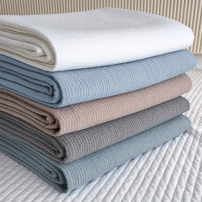 꿈소리 사계절 침대패드 60수 순면 촘촘한 일자 이불 패드, 화이트