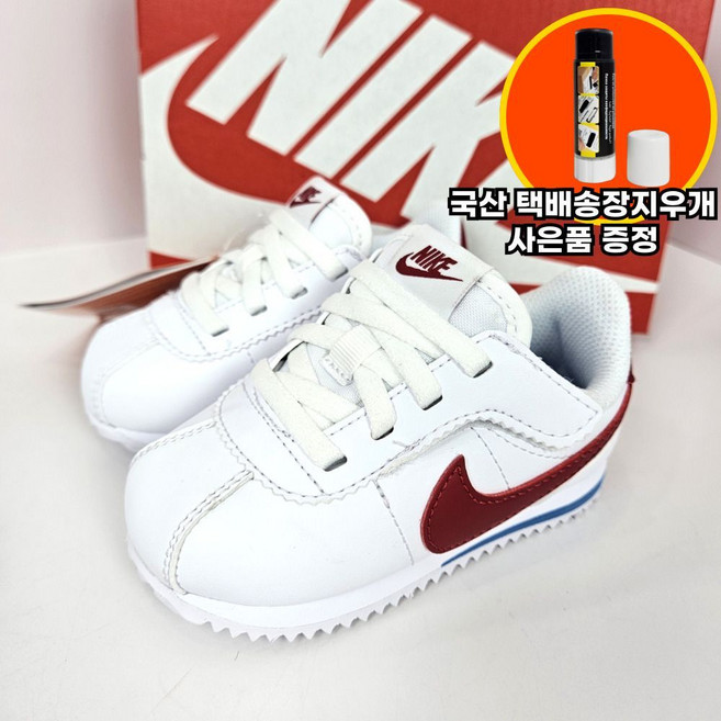 나이키 토들러 코르테즈 이지온 화이트 레드 아동화 돌아기 벨크로 신고벗기쉬운 걸음마신발 사은품증정