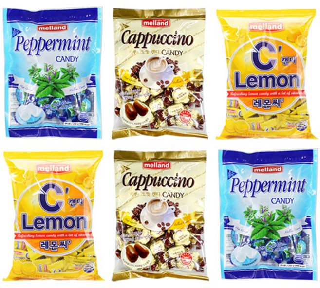 국제제과 3종캔디 신박하250g+카푸치노250g+레몬씨252g 각2봉 총6봉, 1개