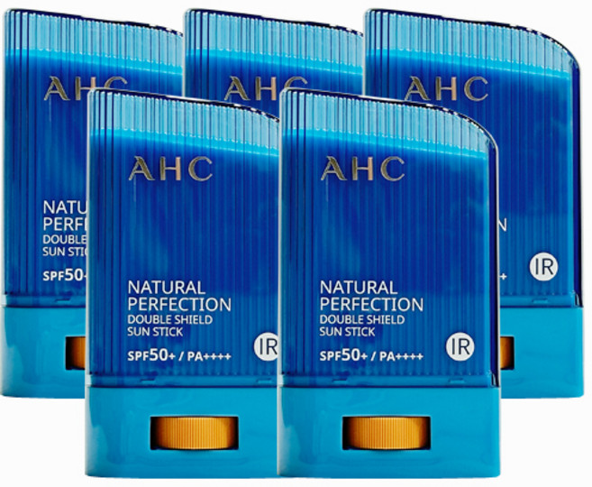 AHC 내추럴 퍼펙션 더블 쉴드 선스틱 SPF+/PA++++ 22g 5개