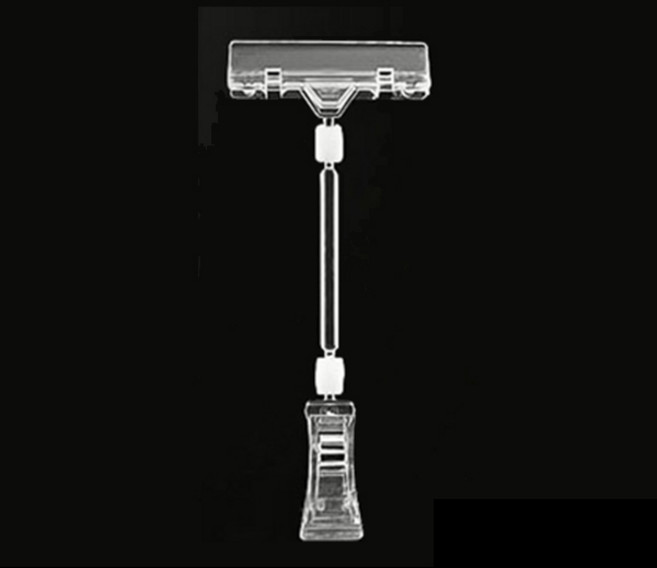 양쪽투명집게 1개 메모클립 POP꽂이 TQ711