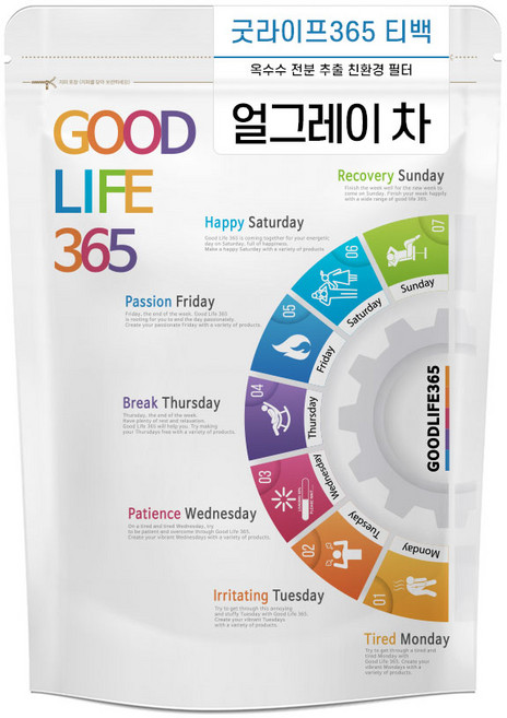 굿라이프365 홍차 얼그레이 차 티백 100개입, 1.5g, 1개