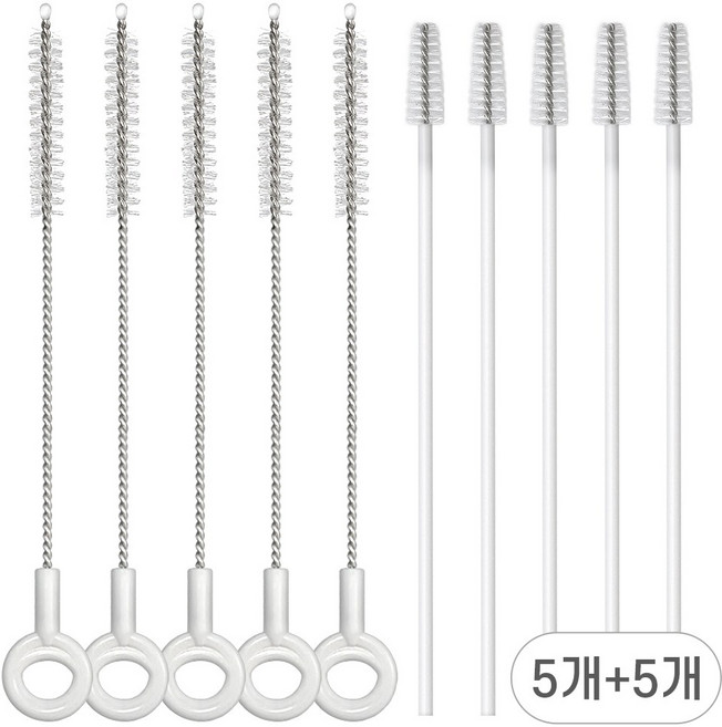 순수아 빨대 세척솔 일반형5개+골드형5개, 1세트