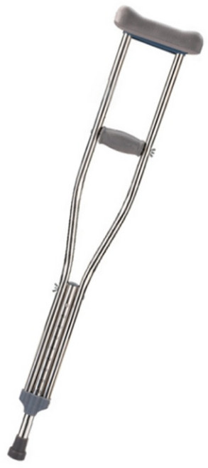 알루미늄 목발 높이조절 클러치 보행보조, 1개, 소형