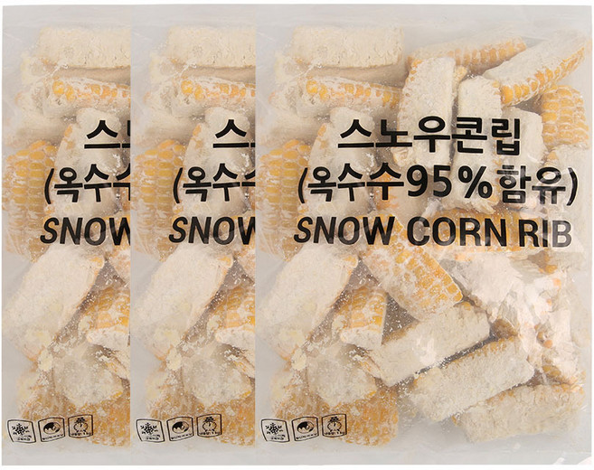 산들네이처 스노우 콘립 냉동옥수수 옥수수튀김 옥수수 요리 3kg (1kg x 3봉), 3개, 1kg