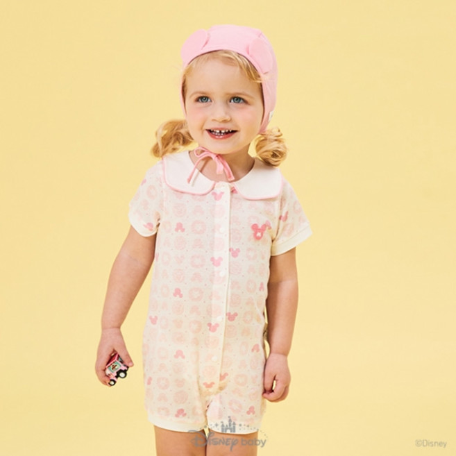 아가방 디즈니베이비 여름할인 핑크미니반팔우주복(모자) 79S317553 (천호아울렛 아가방갤러리)