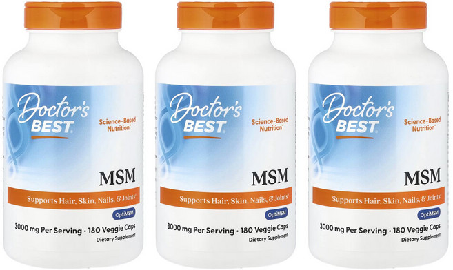닥터스베스트 MSM OptiMSM 함유 1000mg 베지캡슐 180정, DRB00331-3, 3개