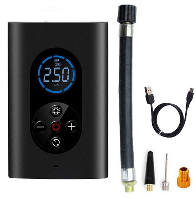 전동에어펌프 무선 캠핑 휴대용 차량용 가정용 150psi 충전식 자동차 공기 팽창기 공, 검은색, 1개