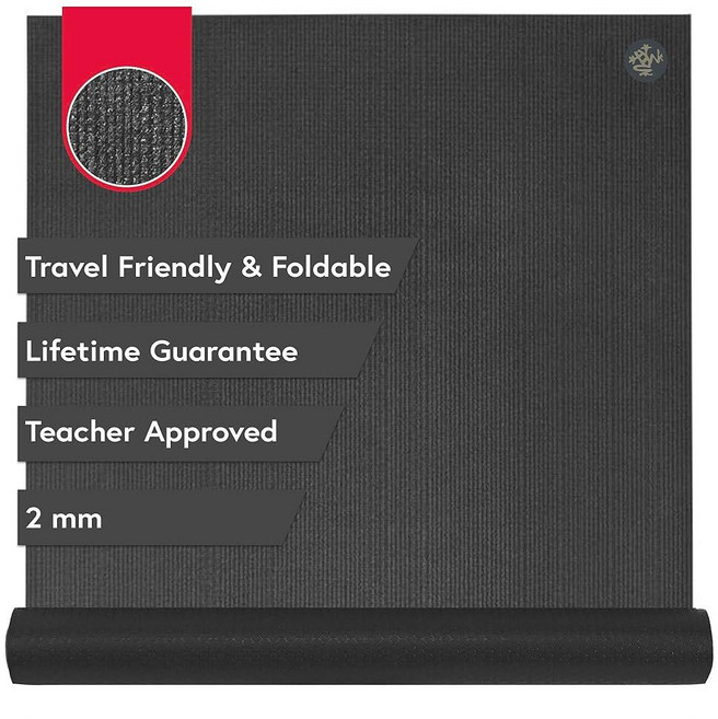 만두카 프로 여행 요가 매트 - 2mm | 접이식 및 친화적 평생 내구성 교사 승인 위생적인 시공, 71인치 x 24인치