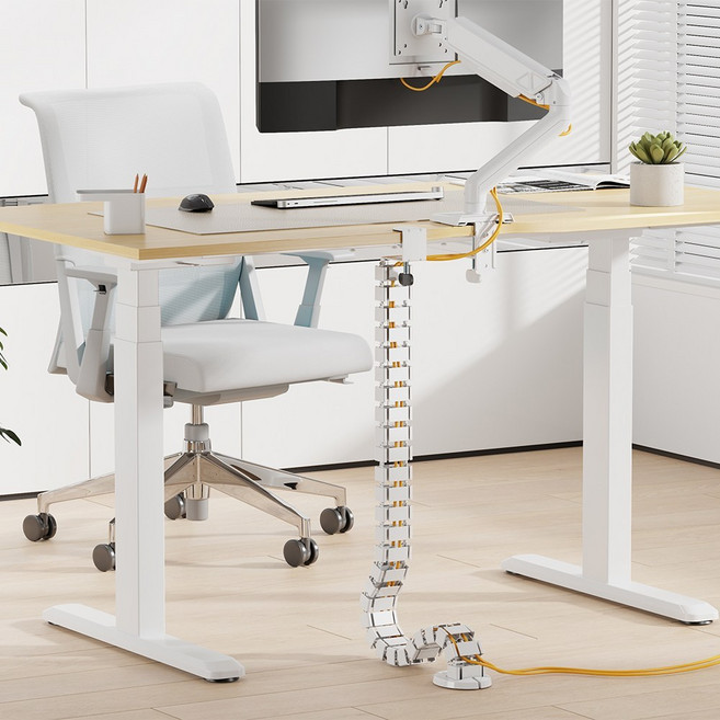 엔산마운트 CC-6 케이블 스파인 홀더 클램프형 스크류형 케이블정리 덕트 와이어 선정리, CC-6C(W) 클램프형 화이트, 1개