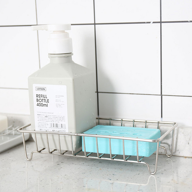 스테인리스 공중부양 비누받침 수세미받침 욕실정리템, 1개, 중형와이드