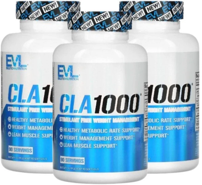 EVLution Nutrition 에블루션 뉴트리션 공액 리놀레산 CLA 1000 무각성제, 90정, 3개 - 쿠팡